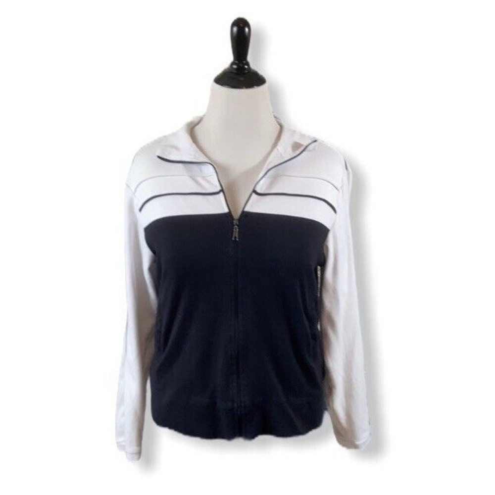 Dress Barn Zipper Sweater Jacket Lightweight Large